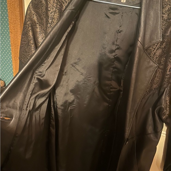 Vintage 80's Pelle Club Women’s black leather coat Medium - Picture 10 of 15